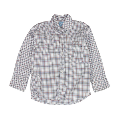 White Check Long Sleeve Button Down