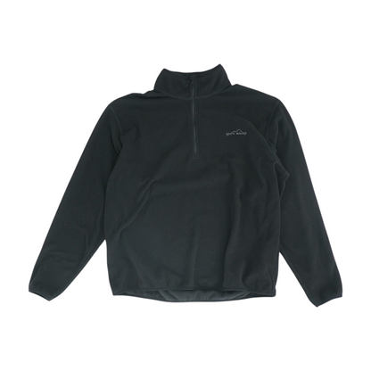 Black Solid 1/4 Zip Pullover