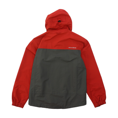 Red Color Block Rain Jacket