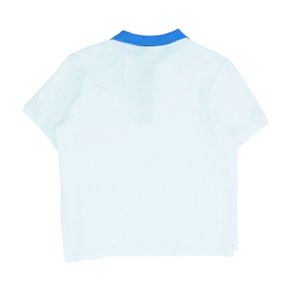 White Solid Short Sleeve Polo