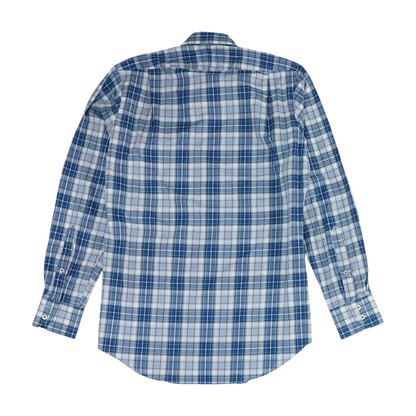 Blue Plaid Long Sleeve Button Down