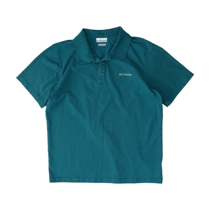 Green Solid Short Sleeve Polo