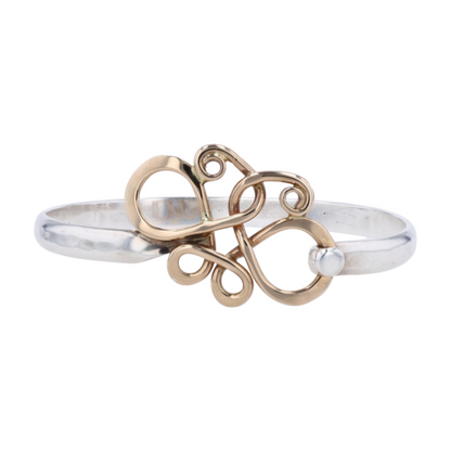Crucian Gold Sterling Silver Bangle Bracelet – Image 1