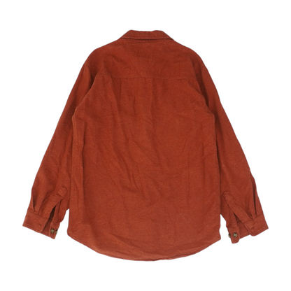 Orange Solid Flannel Button Down