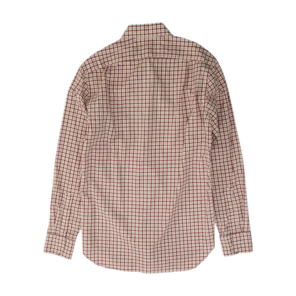 Burgundy Check Long Sleeve Button Down