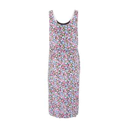 Black Maternity Floral Midi Dress