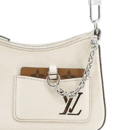 Quartz White Marellini Handbag in Epi Leather