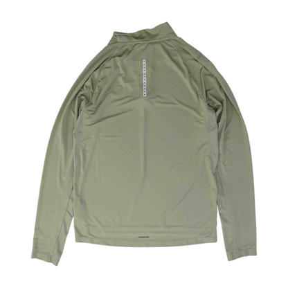 Brown Solid 1/4 Zip Pullover