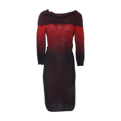 Black Color Block Midi Dress