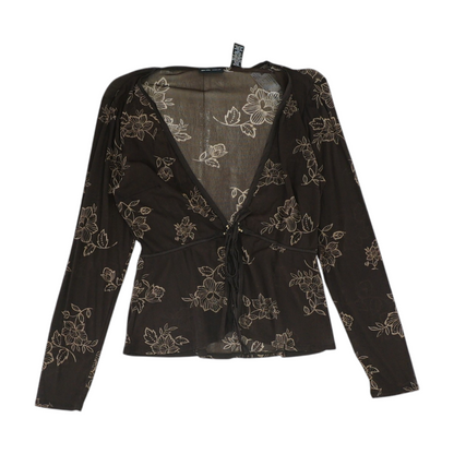 Brown Floral Blouse