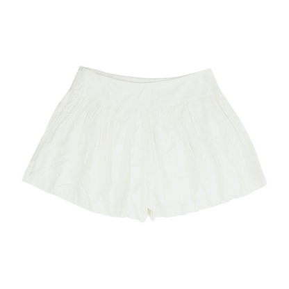 White Solid Chino Shorts
