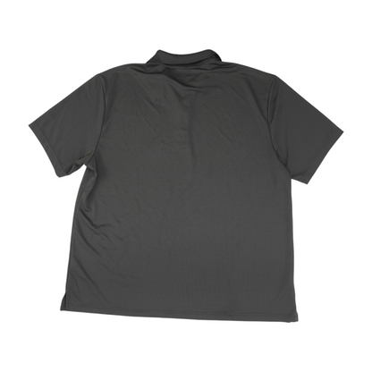 Gray Solid Short Sleeve Polo