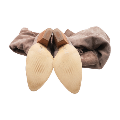 Beige Knee-High Boots