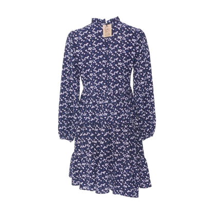 Navy Floral Midi Dress