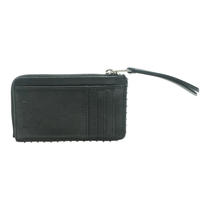 Black Zv Card Lucky-Charms Leather Cardholder