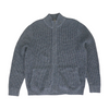 Blue Solid Cardigan Sweater
