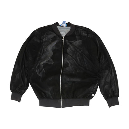 Black Solid Bomber Jacket