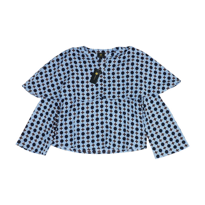 Blue Petite Floral Blouse
