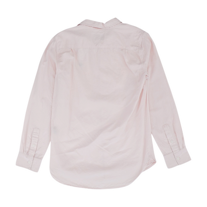 Pink Solid Long Sleeve Button Down