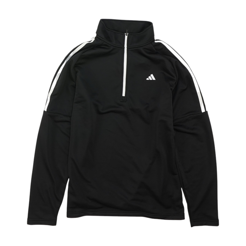 Black Solid 1/4 Zip Pullover