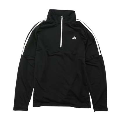 Black Solid 1/4 Zip Pullover