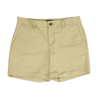 Beige Solid Chino Shorts