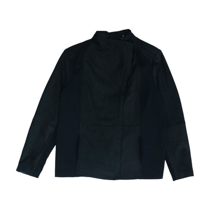 Black Plus Solid Leather Jacket