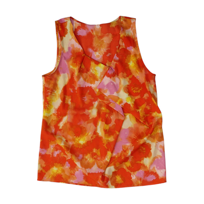 Orange Print Blouse