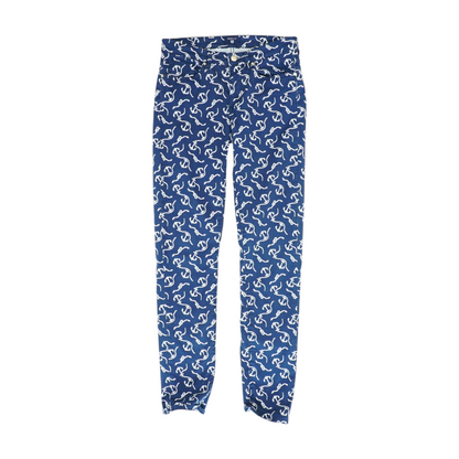 Navy Print Pants