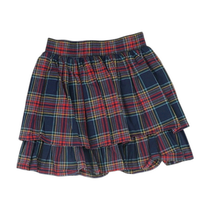 Navy Plaid Skirt