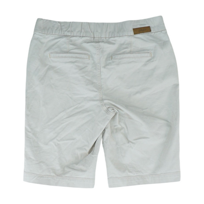 Beige Solid Chino Shorts