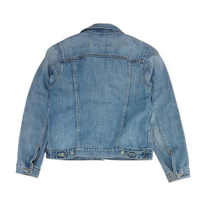 Blue Solid Denim Jacket