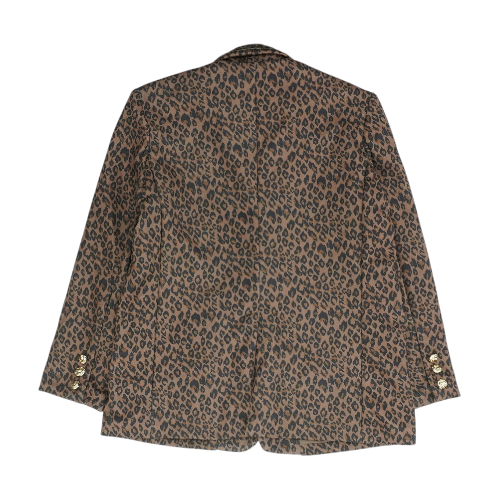 Brown Animal Print Blazer