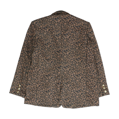 Brown Animal Print Blazer