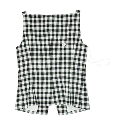 Black Check Blouse