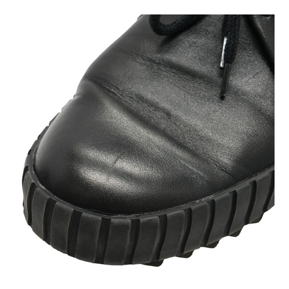 Black Leather Sneakers