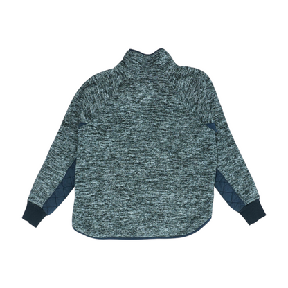 Gray Abstract 1/4 Zip Pullover