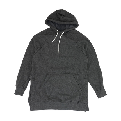 Gray Solid Hoodie Pullover