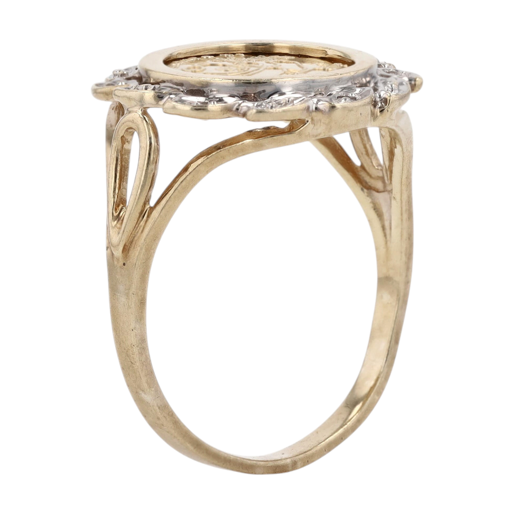 10K Two-Tone Gold Diamond Fashion Ring