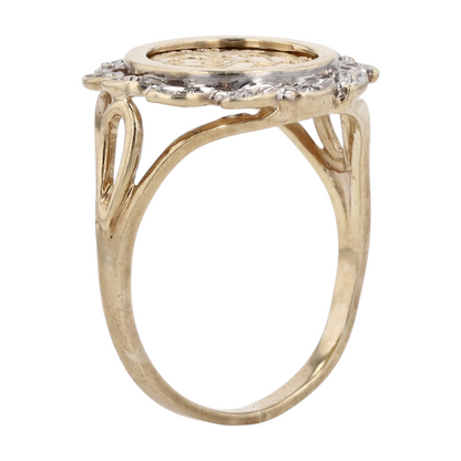 10K Two-Tone Gold Diamond Fashion Ring