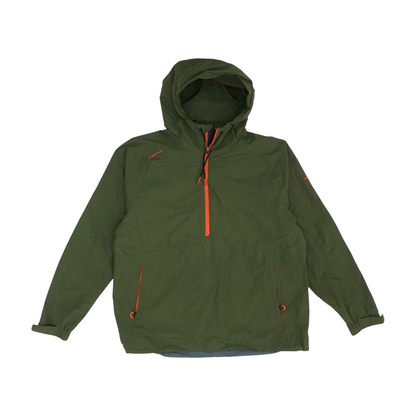Green Solid Rain Jacket