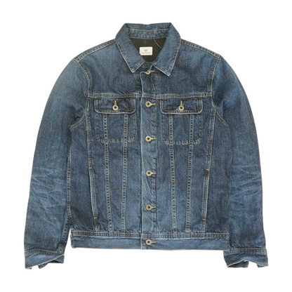 Blue Solid Denim Jacket