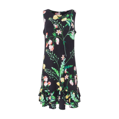 Black Floral Midi Dress