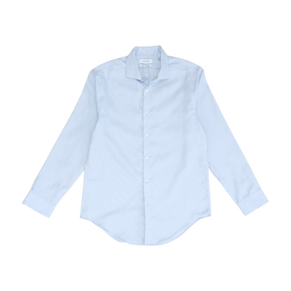 Blue Chevron Long Sleeve Button Down
