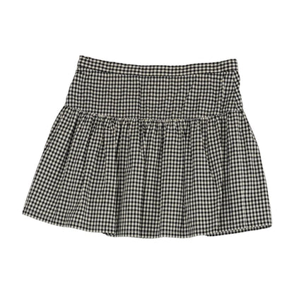 Black Check Midi Skirt