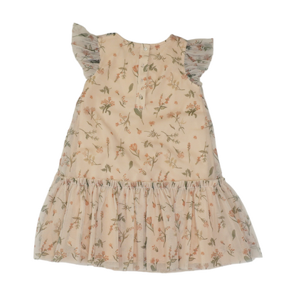 Beige Floral Dress
