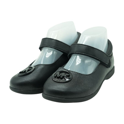 Black Leather Flats