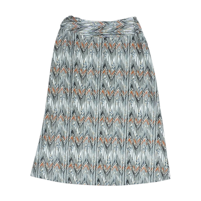 Gray Chevron Midi Skirt