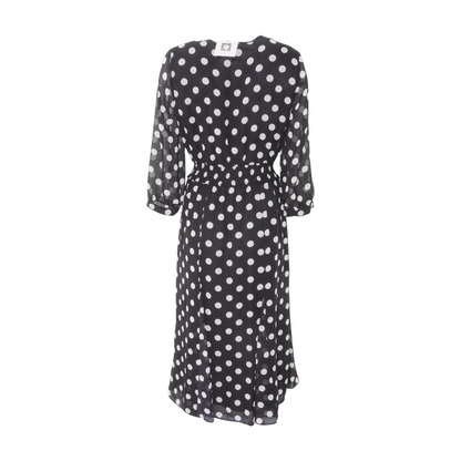 Black Polka Dot Midi Dress