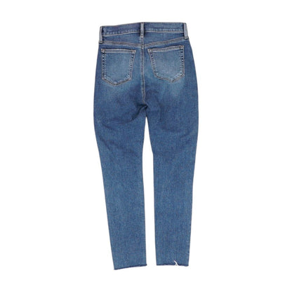 Blue Solid High Rise Skinny Leg Jeans